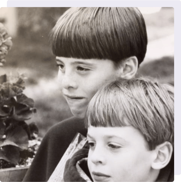 Chris and Ross Diedrich, brothers pictured as young kids.